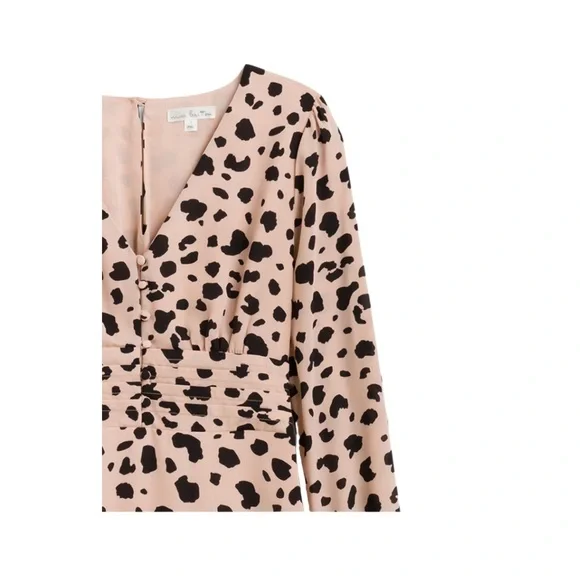 NWT Nine Britton Brynlee Pleat Waist Leopard Print Dress - size medium - Picture 2 of 8